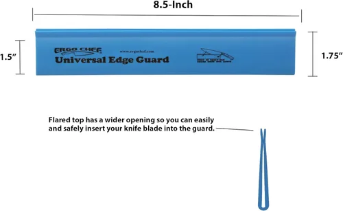 Miniatura 2 de Ergo Chef Protector Universal de Borde de Hoja de Cuchillo de 8 x 1.5 Pulgadas para Cuchillos de hasta 8" de Hoja, Plástico ABS Duradero y Azul