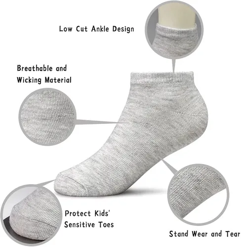 Miniatura 2 de SPTRAMLE Calcetines de tobillo para niños calcetines de corte bajo para niños y niñas de 0 a 13 años 25 pares de calcetines unisex para bebés