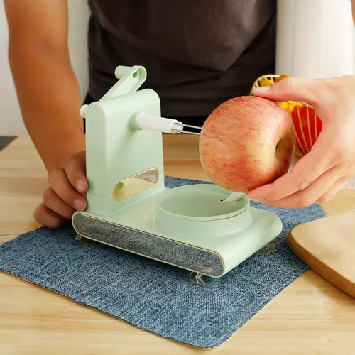Miniatura 7 de Máquina peladora, cortador de cuchillas de acero inoxidable, pelador de pera de mano con cuchillas de acero inoxidable, herramienta de pelado