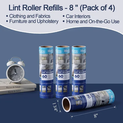 Miniatura 2 de Recambios de rodillo de pelusa de superficie grande de 8 pulgadas para rodillo de pelusa Scotch-Brite 50% más pegajoso, se adapta a la mayoría