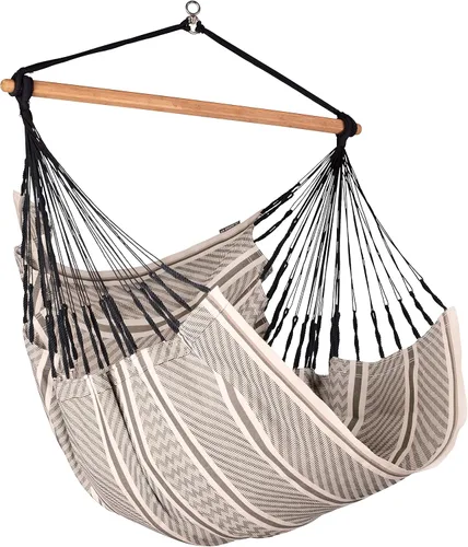 Miniatura 23 de La Siesta® XL King Habana - Hamaca colgante de algodón, para interiores y exteriores, silla colgante bohemia para dormitorio, patio, máximo 355