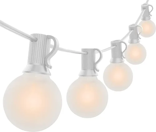 Miniatura 16 de Abeja - Cadena de luces para exteriores, de 25 pies con bombillas LED G40 tipo globo con 27 bombillas de plástico Edison (2 de repuesto), luces