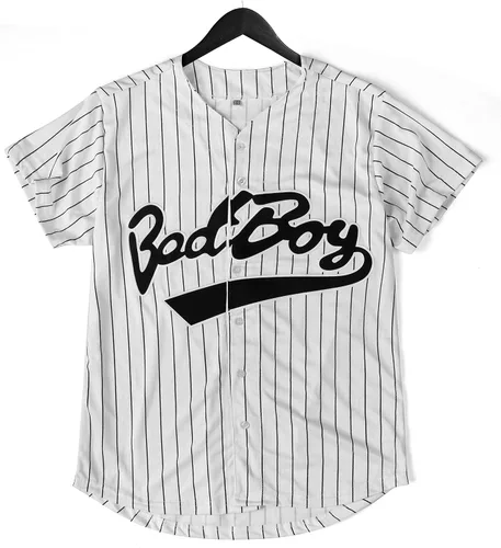 Ropa de los años 90 para mujeres y hombres, camiseta de béisbol de Badboy para fiestas temáticas, ropa hiphop para fiestas, talla única