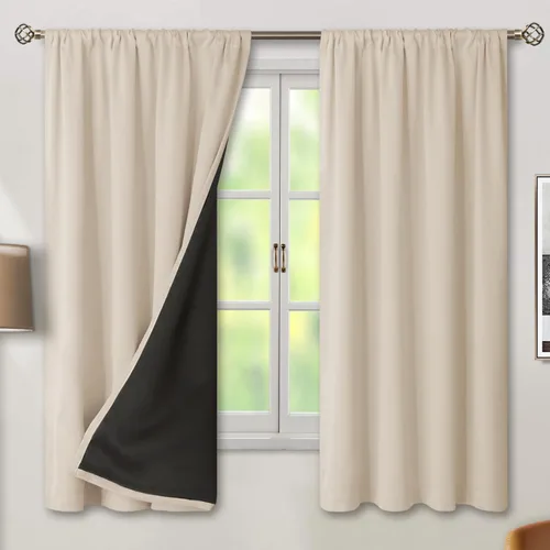 Miniatura 14 de BGment - Cortinas opacas para sala de estar de 63 pulgadas de largo, juego de 2 paneles, cortinas para oscurecer toda la habitación, cortinas