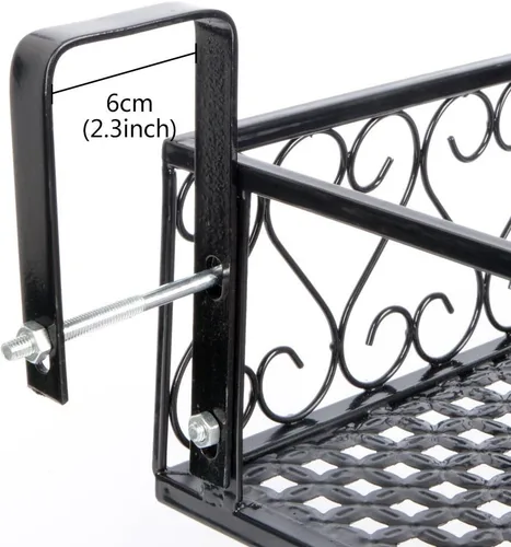 Miniatura 3 de Saim Estante grande para colgar plantas, macetas de metal con ganchos, cubo de flores para balcón, jardín, ventana, porche, patio