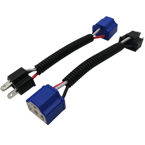 Miniatura 8 de Audak 2 piezas H4 9003 HB2 enchufes de arnés de cableado de cerámica de alta resistencia con conector hembra para faros comunes o antiniebla