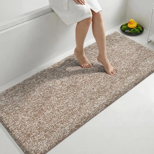 Miniatura 29 de Yimobra Alfombra de baño acolchada antifatiga, antideslizante, lavable, de microfibra suave y densa para lavabo, ducha, pies cansados, cómodo