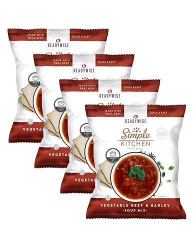 Miniatura 16 de Simple Kitchen - Mezcla de sopa de queso y brócoli, 17 porciones para preparación de comidas, vegetariana, sin gluten y liofilizada, sopa de brócoli