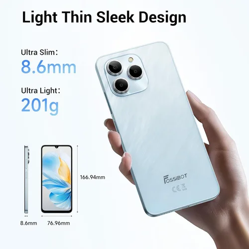 Miniatura 4 de FOSSIBOT Teléfono celular S2 desbloqueado, pantalla FHD+ de 6.72 pulgadas, 20 (8+12 GB) + 256 GB /1 TB TF, batería de 5000 mAh, cámara de 50 MP+16