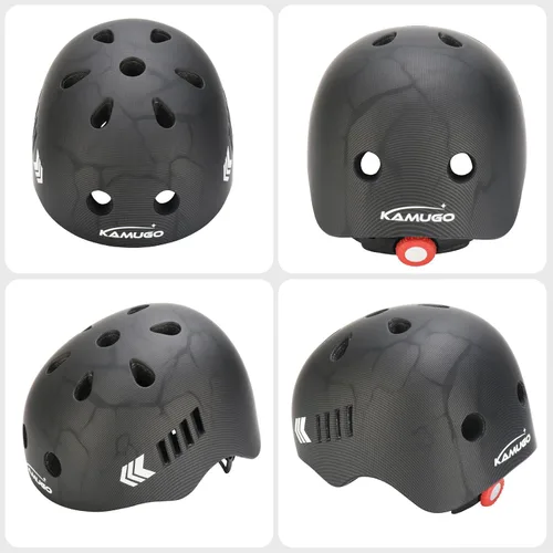 Miniatura 2 de KAMUGO - Juego de cascos de bicicleta para niños, casco ajustable para niños de 2 a 8 años, niños y niñas, con equipo de protección deportiva