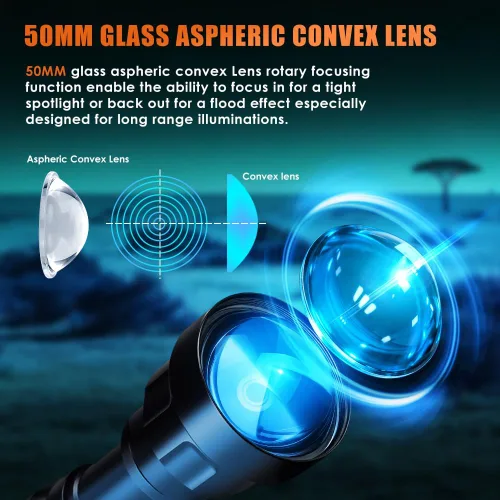 Miniatura 7 de 1605 850nm IR iluminador linterna luces para visión nocturna Zoomable LED linterna infrarroja luz recargable iluminador con enfoque rápido e