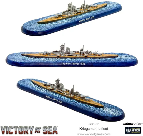 Miniatura 5 de Warlord Victory at Sea - Flota alemana Kriegsmarine para victoria en el mar, acorazado de mesa de la Segunda Guerra Mundial, kit de plástico