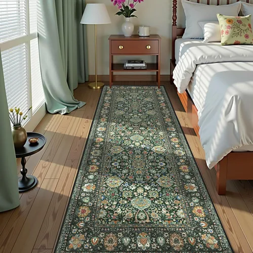 Miniatura 8 de Alfombras de área de 5 x 8 pies para dormitorio, alfombra lavable de 5 x 8, alfombra vintage grande, antideslizante, alfombra bohemia para sala