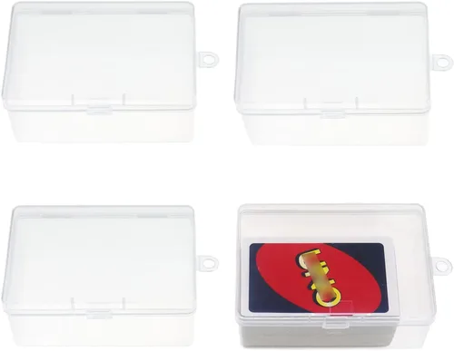 Miniatura 8 de Funda de plástico UNO para tarjetas compatible con 112 piezas de juego de cartas Classic Mattel UNO, caja de almacenamiento de alta capacidad