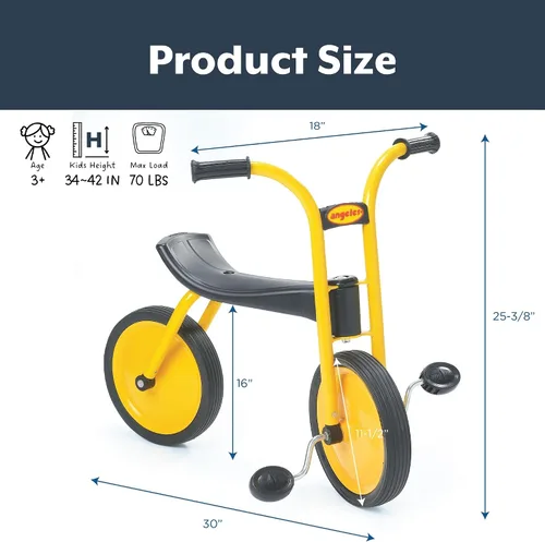 Miniatura 3 de MYRIDER Triciclo para niños pequeños, triciclo para niños de preescolar, guardería, triciclos para niños de juegos, neumáticos de goma, Bicicleta