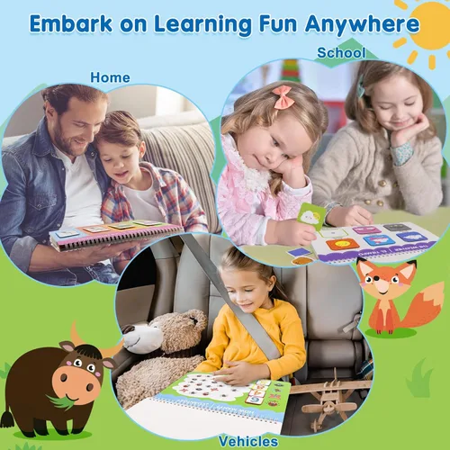 Miniatura 5 de Ayyomo Libros ocupados en español e inglés para niños pequeños, libro de actividades preescolares bilingües para niños de 3, 4, 5 años, rellenos