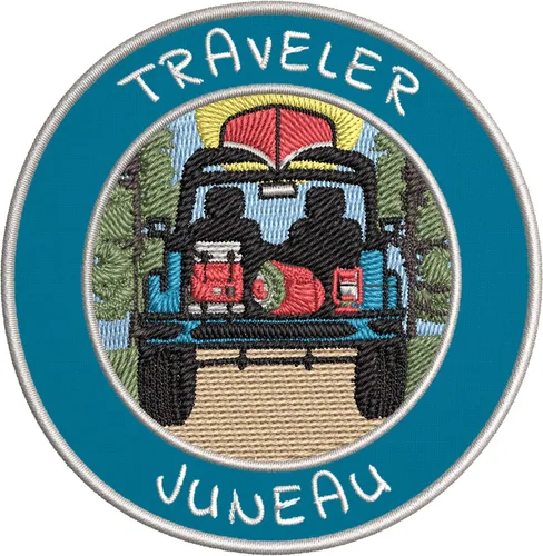 Miniatura 6 de Juneau - Parche bordado de alta calidad para planchar o coser, emblema decorativo para bricolaje, recuerdo de vacaciones, equipo de viaje, ropa