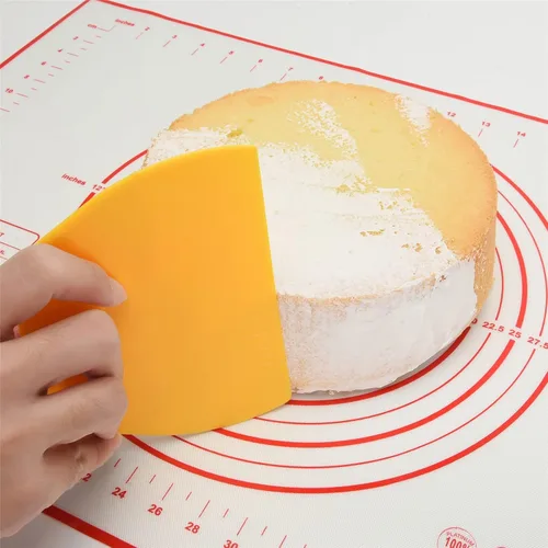 Miniatura 6 de Raspador de masa para hornear, 3 piezas de plástico seguro para alimentos, cortador de masa/pastel/pan/pizza para herramientas de cocina