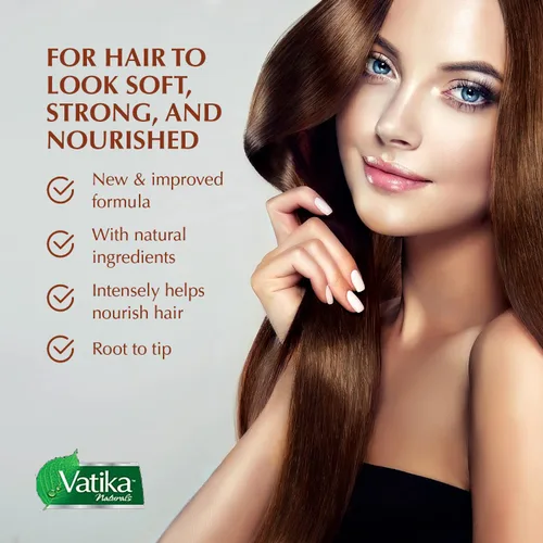 Miniatura 7 de Dabur Vatika Naturals Aceite de coco enriquecido para el cabello, fórmula nutritiva para un cuero cabelludo saludable, suave, manejable y sedoso