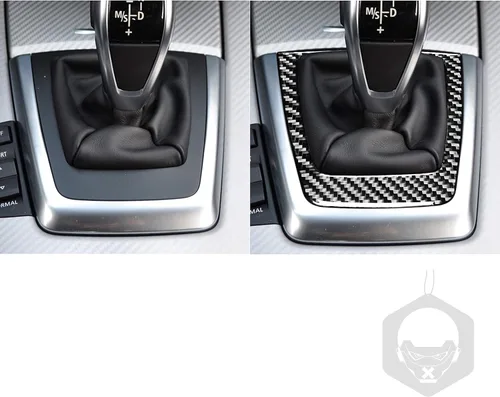 Miniatura 4 de Adhesivo de fibra de carbono real para el panel de cambio automático, accesorios de decoración para consola central interior, compatible con Z4 E89