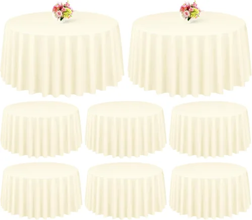 Miniatura 141 de Showgeous Paquete de 4 manteles rectangulares de poliéster de 60 x 102 pulgadas, resistentes a las arrugas, lavables, para bodas, mesas de comedor