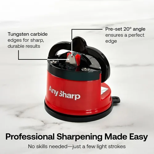 Miniatura 3 de AnySharp – GLOBAL – Afilador de cuchillos manos libres - Fácil herramienta de afilado con base de succión PowerGrip y ángulo preestablecido de 20