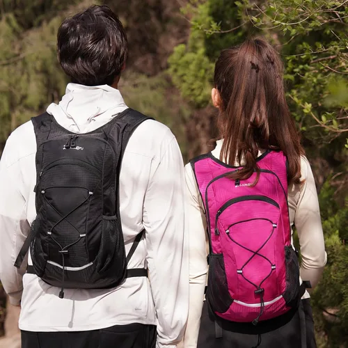Miniatura 7 de Mochila de senderismo pequeña de 15 L Mochila de hidratación ligera para hombres y mujeres, mochila de senderismo a prueba de warterproof para Rosa