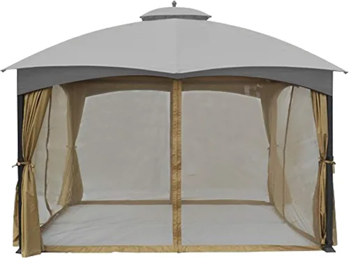 Miniatura 8 de ABCCANOPY - Paredes de red de repuesto para cenador de 10' x 12' en gris