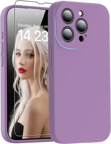 Miniatura 59 de DEENAKIN Funda de silicona compatible con iPhone 12 con protector de pantalla, mejora la protección de la cámara, funda protectora suave y flexible