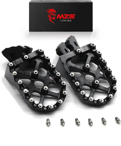 MZS Estriberas eléctricas para motocross compatibles con X3 XXX MX3 MX4 MX5, estriberas Ebike MX más anchas reposapiés resto pedal CNC aluminio negro