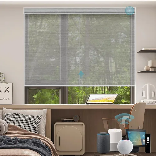 Miniatura 11 de SmartWings Persianas Enrollables Inteligentes Motorizadas con Filtro de Luz, Persianas Eléctricas con Control Remoto para Ventanas Compatibles