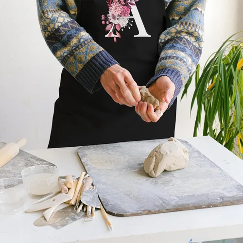 Miniatura 2 de Delantales Personalizados para Mujeres con Bolsillos, Lindos Delantales para Mujeres Chef de Repostería, Regalos de Cocina para el Cumpleaños de Mamá