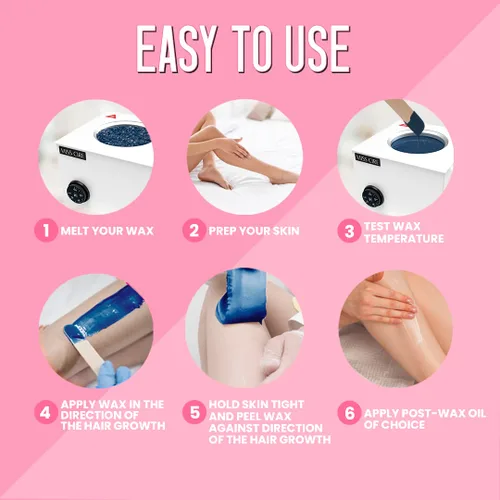 Miniatura 5 de Miss Cire Cuentas de cera dura azul, depilación sin dolor, no necesita tiras, bajo punto de fusión, consistencia similar al gel, para cara y cuerpo