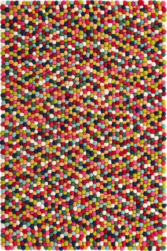 Miniatura 15 de Unique Loom Colección de Bolas de Felpa - Alfombra de área en forma de nube (2' redonda, color marfil)