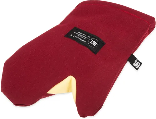 Miniatura 13 de San Jamar KT0215 Kool-Tek Manopla de protección para horno para temperatura convencional Nomex, 15" de longitud, rojo