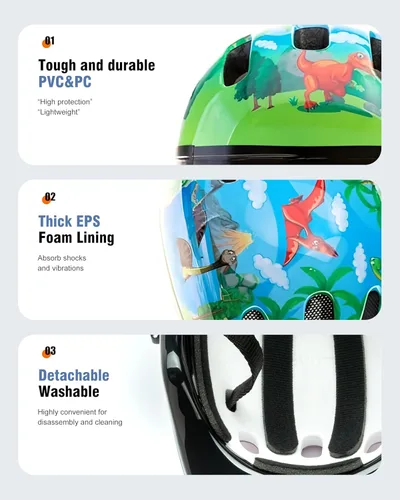 Miniatura 6 de Cascos para niños y niñas, casco de bicicleta multideportivo ajustable desde niños pequeños hasta jóvenes con certificado CPSC Flor azul