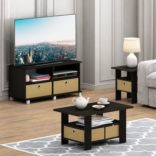Miniatura 6 de Furinno 11158DBR/BK - Mesa de centro con almacenaje Espresso/Marrón
