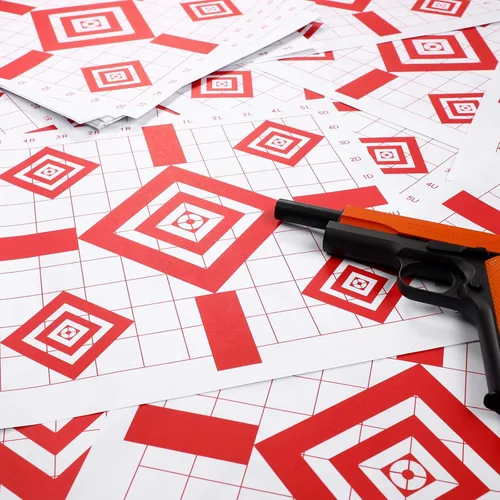 Miniatura 7 de Fainne Objetivos de papel para disparar 12 x 12 pulgadas, objetivos de disparo de papel a granel para accesorios de caza, para interiores