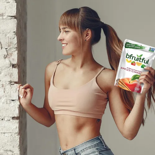 Miniatura 6 de bfruitful Manzana liofilizada + canela, sin azúcar añadido, paquete de bocadillos de frutas liofilizadas o para niños y adultos, bocadillos