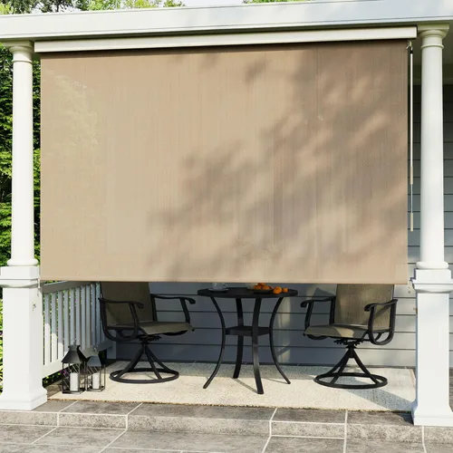 Miniatura 8 de VICLLAX - Persiana enrollable de alta calidad para exteriores, persianas sin cordón para patio con cenefa de aluminio y protección solar del 95%