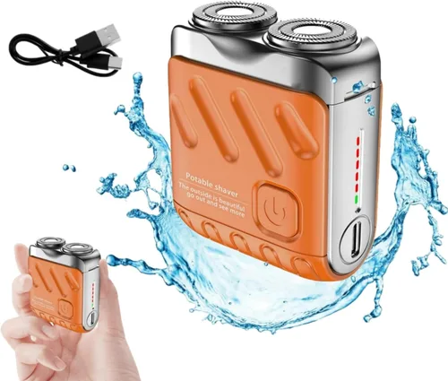Miniatura 8 de R-12 - Afeitadora eléctrica de equipaje, afeitadora de barba mini y diseño de maleta portátil, mini maquinilla de afeitar eléctrica, afeitadoras