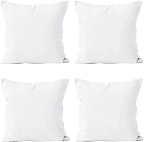 Miniatura 12 de Encasa XO Fundas de almohada de 16 x 16 pulgadas – Sublimación en blanco natural (paquete de 4) paquete con cremallera invisible – Fundas de cojín