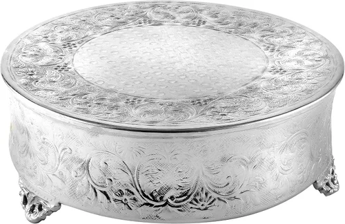 Miniatura 7 de Elegance Soporte redondo para tartas de boda, 14 pulgadas, dorado