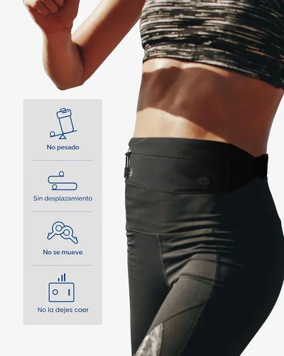 Miniatura 2 de WATERFLY Riñonera para correr con cinturón de carrera: Corredor Maratón Jogging Riñonera Deportiva Ejercicio Ejercicio Fitness Soporte para Teléfono