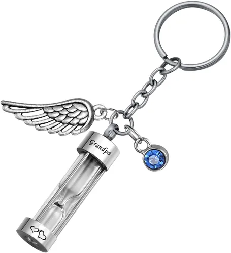Miniatura 8 de Llavero de reloj de arena para cenizas, colgante de urna conmemorativa, recuerdo de cremación, joyería para tía, Aunt