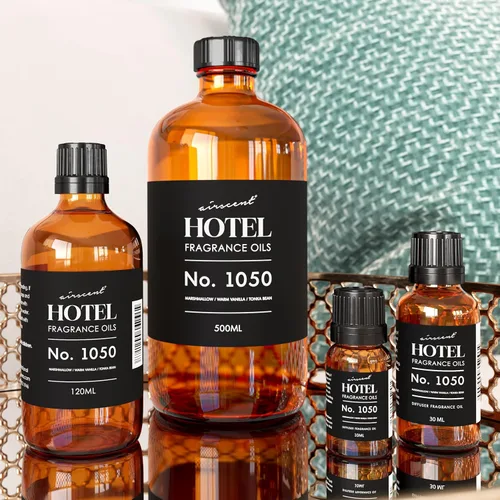 Miniatura 4 de AirScent Aceite de fragancia de vainilla cálida Ritzy Hotel No. 1050 - Vainilla malvavisco Frijol de Tonka - Aceite difusor de hotel para difusores