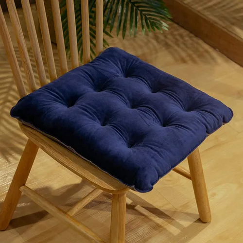 Miniatura 17 de Paquete de 2 cojines redondos de terciopelo grueso para asiento, almohadillas de color sólido para silla, cojín de piso para tatami, almohadilla