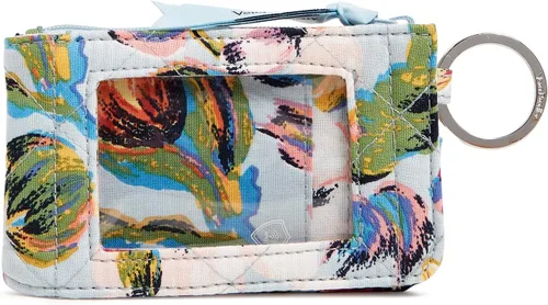 Miniatura 2 de Vera Bradley Cartera de algodón de lujo con cremallera para mujer con protección RFID