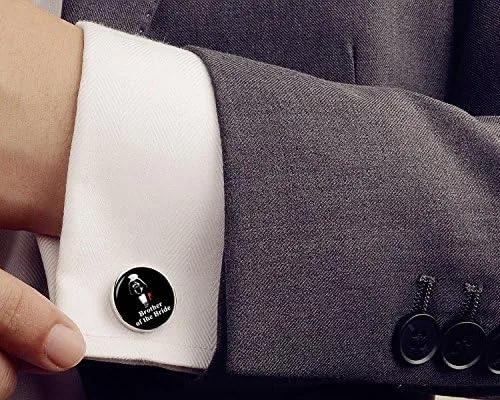 Miniatura 3 de Gemelos de estrella con estilo clásico personalizado regalo de gemelos de boda para hombres