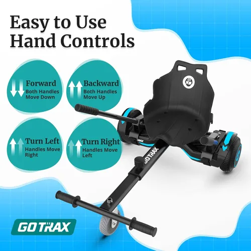 Miniatura 4 de Gotrax Hoverboard - Accesorio de asiento de kart para patineta de equilibrio automático de 6.5", 8", 8.5", 10", longitud del marco ajustable